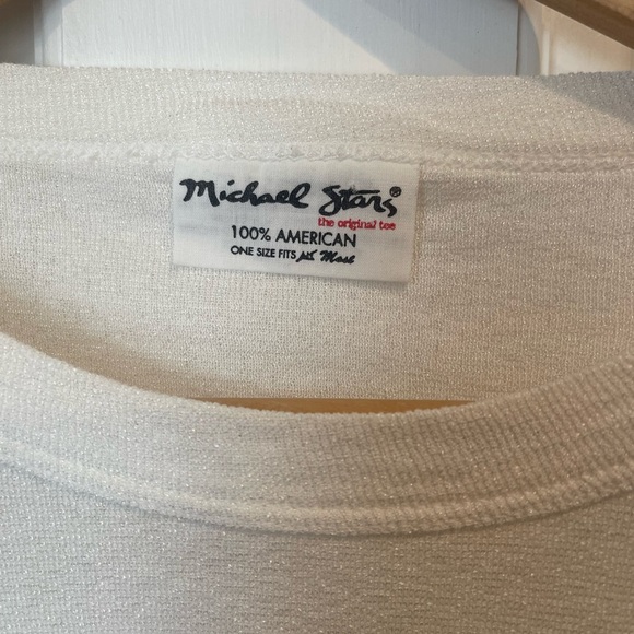 Michael Stars Women’s Sparkling Ceam Top O/S - Picture 2 of 3